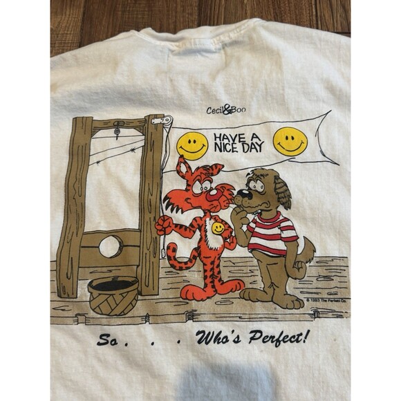 Vintage Cecil & Boo T-Shirt Mens XL Single Stitch Funny 90s Graphic Humor USA - Picture 4 of 9